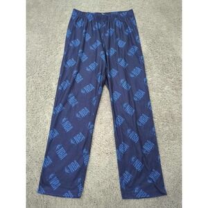 NBA‎ Pajama Pants Mens Medium Blue Pull On Straight Leg Flannel Sleep Loungewear